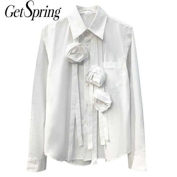 getspring women shirt patchwork cotton woman blouses shirts long sleeve flowers white black bloues 210601
getspring women shirt patchwork cotton woman blouses shirts long sleeve flowers white black bloues 210601