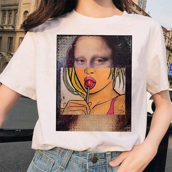 mona lisa t shirt hip hop 90s casual friends short sleeve clothes streetwear harajuku style women tees funny tshirts female, White
mona lisa t shirt hip hop 90s casual friends short sleeve clothes streetwear harajuku style women tees funny tshirts female, White