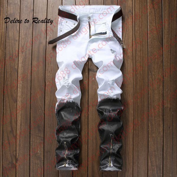 2020 men's distressed ripped skinny jeans fashion slim motorcycle moto biker mens denim pants, Blue
2020 men's distressed ripped skinny jeans fashion slim motorcycle moto biker mens denim pants, Blue