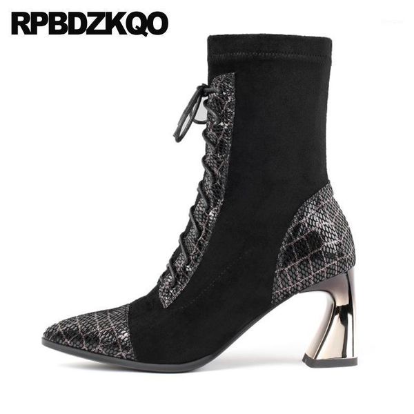 boots autumn ankle sheepskin suede shoes chunky brand women winter genuine leather high heel lace up pointed toe black big size1
boots autumn ankle sheepskin suede shoes chunky brand women winter genuine leather high heel lace up pointed toe black big size1