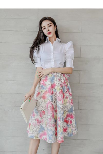 two piece dress fashion office suit two piece skirt fashion women's wear 2021 printed gauze shirt + pencil skirt suit, White
two piece dress fashion office suit two piece skirt fashion women's wear 2021 printed gauze shirt + pencil skirt suit, White
