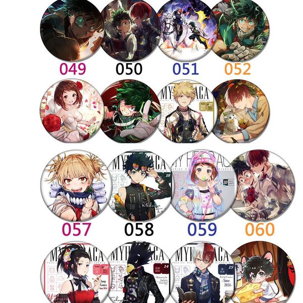 pins, brooches 8pcs/set 58mm anime my hero academia boku no bakugou katsuki izuku badge backpack pins brooch icons, Gray
