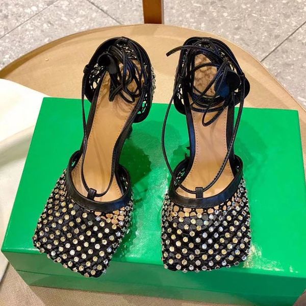 black net lace up high heels women sandals sheep leather square toe designer party shoes chic ankle strap summer sandal
black net lace up high heels women sandals sheep leather square toe designer party shoes chic ankle strap summer sandal