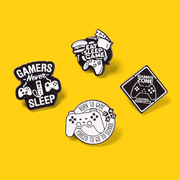pins, brooches game controllers enamel pins "gamers never sleep"hamburg pillow custom decoration backpack badge gift for players, Gray
pins, brooches game controllers enamel pins "gamers never sleep"hamburg pillow custom decoration backpack badge gift for players, Gray
