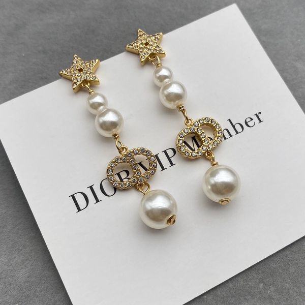 luxury jewelry star size pearl tassel earrings female parents' letter earrings, Golden
luxury jewelry star size pearl tassel earrings female parents' letter earrings, Golden