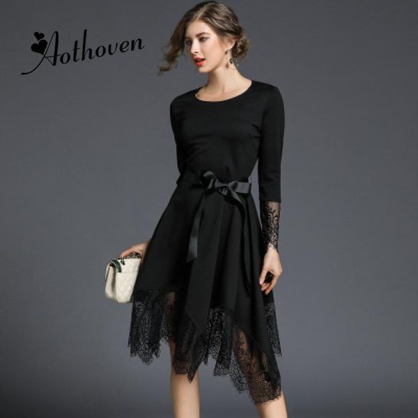 casual dresses autumn black lace patchwork asymmetrical o neck long sleeve dress women office bodycon party ladies vestidos, Black;gray
casual dresses autumn black lace patchwork asymmetrical o neck long sleeve dress women office bodycon party ladies vestidos, Black;gray
