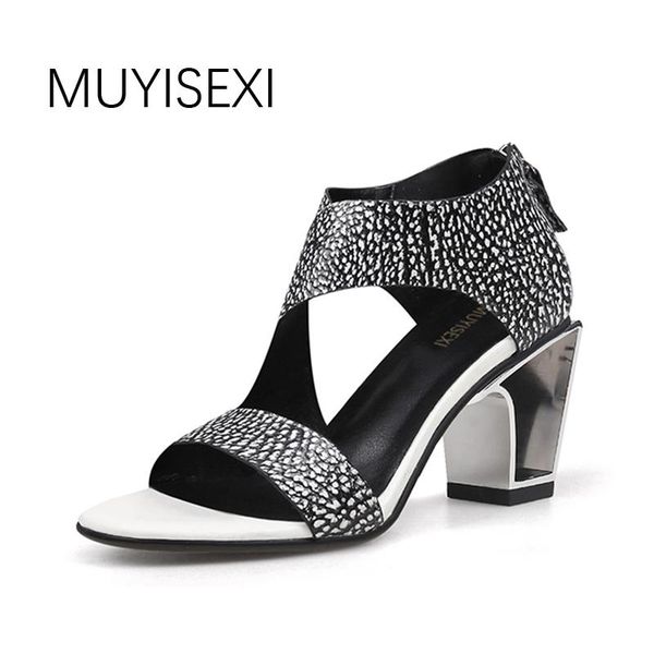 sandals women summer 7 cm hollow out metal high heels genuine leather women sandals zapatos mujer sandalias mujer hl86 muyisexi, Black
sandals women summer 7 cm hollow out metal high heels genuine leather women sandals zapatos mujer sandalias mujer hl86 muyisexi, Black