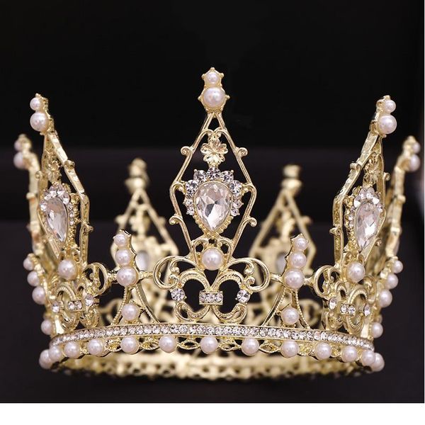 trendy golden round baroque rhinestone crystal headdress wedding hair accessories queen crown bridal tiara jewelry acc jlldkn, Silver
trendy golden round baroque rhinestone crystal headdress wedding hair accessories queen crown bridal tiara jewelry acc jlldkn, Silver