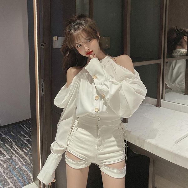 women's shorts 2021 summer black lace-up female two-piece fashionable + high-waist casual, White;black
women's shorts 2021 summer black lace-up female two-piece fashionable + high-waist casual, White;black