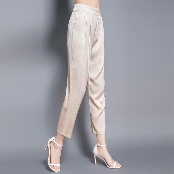 women's pants & capris elastic satin 19 momme mulberry silk waist drawstring harem spring and summer slim 20115, Black;white
women's pants & capris elastic satin 19 momme mulberry silk waist drawstring harem spring and summer slim 20115, Black;white