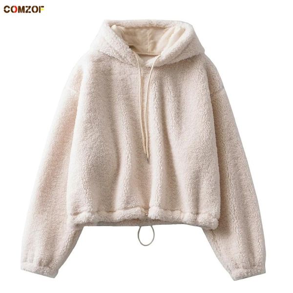 women's hoodies & sweatshirts thick lamb wool hooded hoodie women 2021 winter clothing loose streetwear coats drawstring sweatshirt ar, Black
women's hoodies & sweatshirts thick lamb wool hooded hoodie women 2021 winter clothing loose streetwear coats drawstring sweatshirt ar, Black