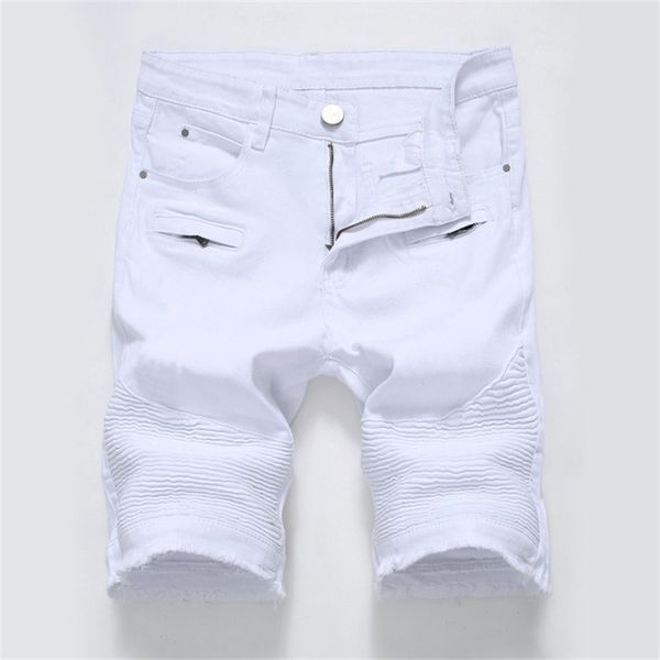 summer new men's denim shorts street clothing trend personality slim short jeans white red black male brand clothes 210315, White;black
summer new men's denim shorts street clothing trend personality slim short jeans white red black male brand clothes 210315, White;black
