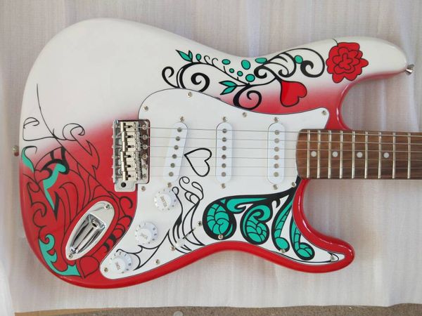custom shop jimi hendrix's monterey tribute hendrix monterey red white st electric guitar tremolo bridge, vintage tuners
custom shop jimi hendrix's monterey tribute hendrix monterey red white st electric guitar tremolo bridge, vintage tuners