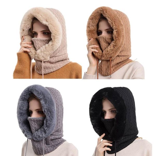 beanies winter fur mask set hooded for women knitted neck warm outdoor ski windproof hat thick plush
beanies winter fur mask set hooded for women knitted neck warm outdoor ski windproof hat thick plush