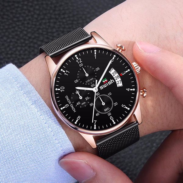wristwatches swish rose gold black watch men sports quartz watches fashion military waterproof chronograph reloj militar hombre, Slivery;brown
wristwatches swish rose gold black watch men sports quartz watches fashion military waterproof chronograph reloj militar hombre, Slivery;brown