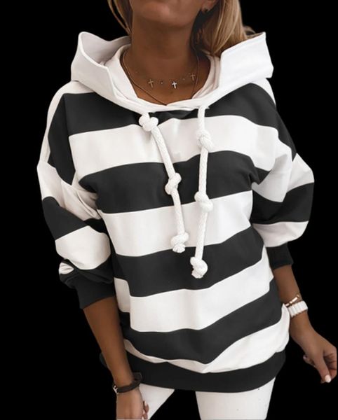 women's hoodies & sweatshirts hoodie casual striped hooded pocket pullover sweatshirt 2021 autumn outerwear clothes clothing, Black
women's hoodies & sweatshirts hoodie casual striped hooded pocket pullover sweatshirt 2021 autumn outerwear clothes clothing, Black