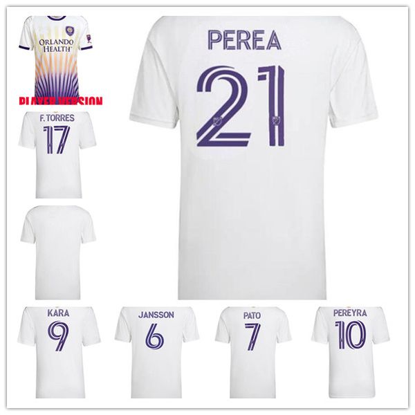 men kit 2022 player version orlando home city soccer jersey sc 22 23 nani pato dwyer akindele mueller moutinho ruan kljestan johnson uniform, Black;yellow
