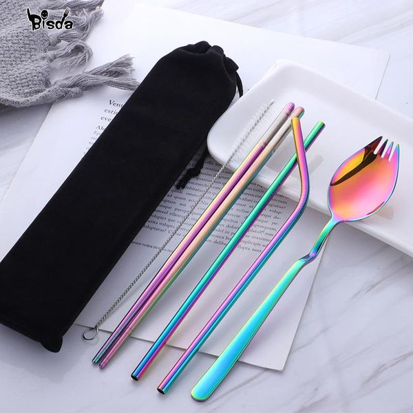 dinnerware sets portable set travel camping cutlery outdoors silverware with metal straw spoon fork chopsticks and case
dinnerware sets portable set travel camping cutlery outdoors silverware with metal straw spoon fork chopsticks and case