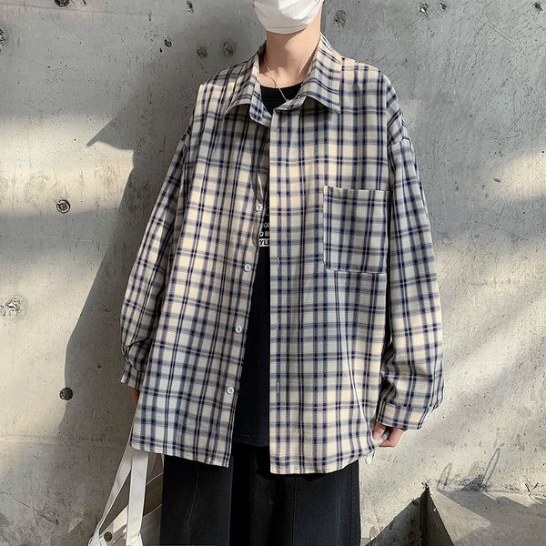 2021 new cotton plaid men's fashion hit color retro casual shirt men streetwear spring long-sleeved shirts mens m-2xl p3wy, White;black
2021 new cotton plaid men's fashion hit color retro casual shirt men streetwear spring long-sleeved shirts mens m-2xl p3wy, White;black