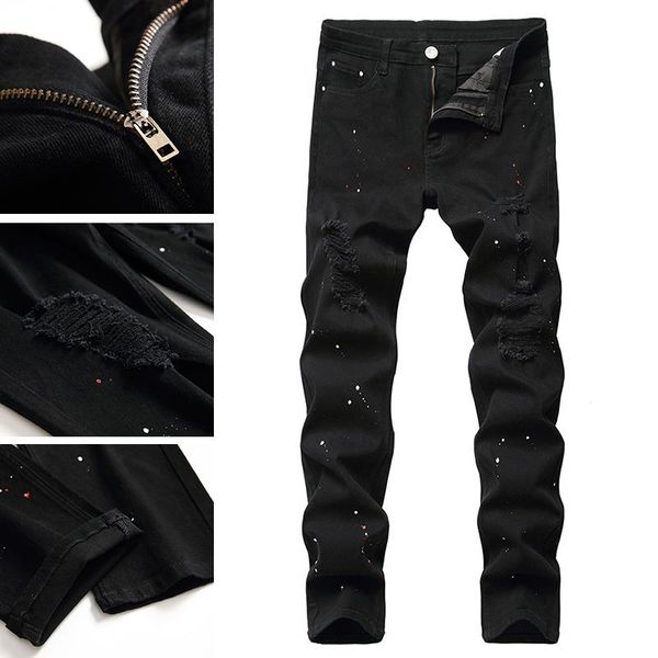 men's jeans black men fashion cool mes large size stretch slim casual long denim trousers, Blue
men's jeans black men fashion cool mes large size stretch slim casual long denim trousers, Blue