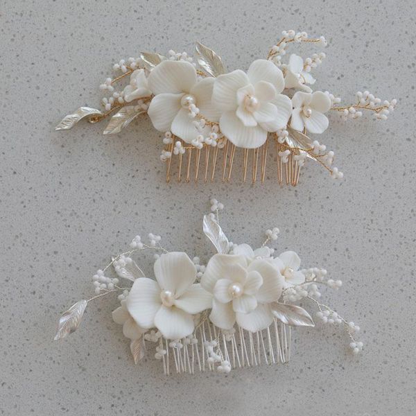 hair clips & barrettes slbridal handmade alloy leaf rhinestone ceram flower freshwater pearls bridal comb wedding accessories women jewelry, Golden;silver
hair clips & barrettes slbridal handmade alloy leaf rhinestone ceram flower freshwater pearls bridal comb wedding accessories women jewelry, Golden;silver