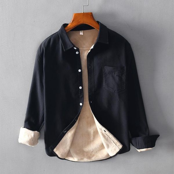 men's casual shirts clothing 2021 autumn winter fashion long-sleeved lapel large size camisas para hombre, White;black
men's casual shirts clothing 2021 autumn winter fashion long-sleeved lapel large size camisas para hombre, White;black