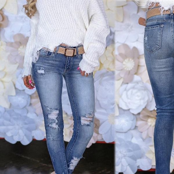 fashion jeans for women mom jeans high waist high elastic hole ripped stretch jeans female denim skinny pencil pants l42, Blue
fashion jeans for women mom jeans high waist high elastic hole ripped stretch jeans female denim skinny pencil pants l42, Blue