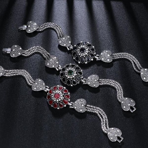 link, chain temperament rhinestone bracelets ladies fashionable beautiful all-match ethnic style retro exquisite jewelry, Black
link, chain temperament rhinestone bracelets ladies fashionable beautiful all-match ethnic style retro exquisite jewelry, Black