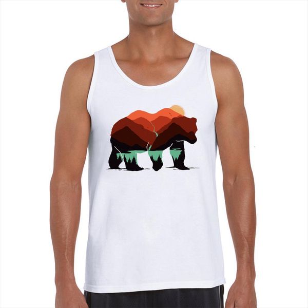 newesr fashion mountain bear printed mens men tank hipster stay wild vest sleeveless tee funny o neck, White;black
newesr fashion mountain bear printed mens men tank hipster stay wild vest sleeveless tee funny o neck, White;black