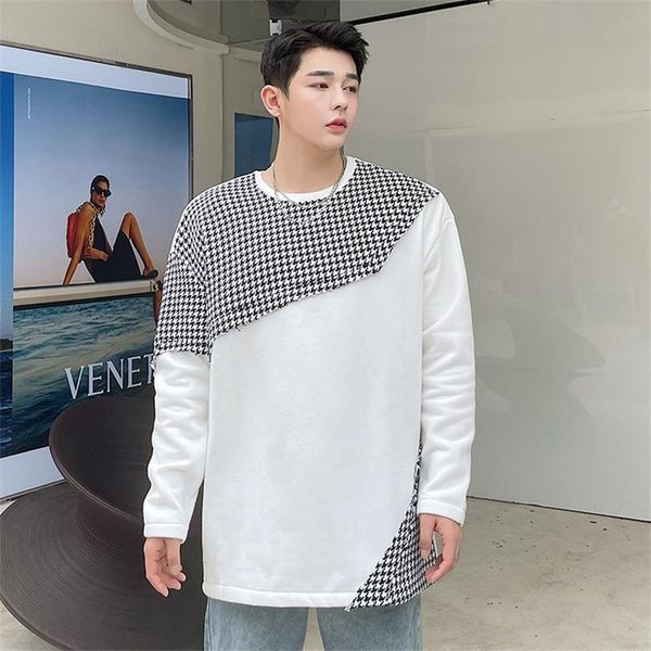 men's hoodies & sweatshirts thousand bird check pullover jacket bodysuit autumn style personalized splicing fashion ins minority design, Black
men's hoodies & sweatshirts thousand bird check pullover jacket bodysuit autumn style personalized splicing fashion ins minority design, Black