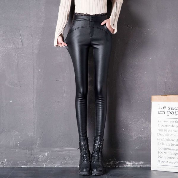 fashion leather 2020 new autumn women's and winter matte outer wear plush thickened leggings high waist frosted tight warm cotton pants, Black;white
fashion leather 2020 new autumn women's and winter matte outer wear plush thickened leggings high waist frosted tight warm cotton pants, Black;white