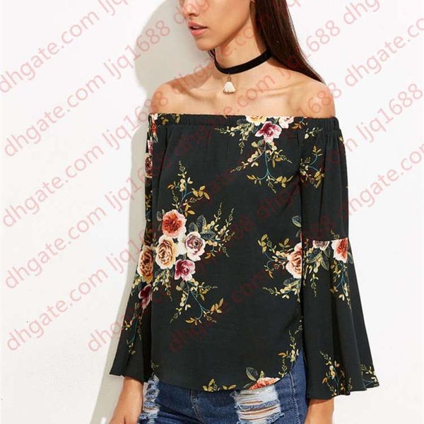 summer fashion women's off shoulder long sleeve print casual blouse loose women new clothes, White
summer fashion women's off shoulder long sleeve print casual blouse loose women new clothes, White