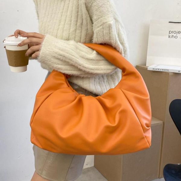 totes 2021 solid color pleated tote armpit bag high-quality soft pu leather women's designer handbag high capacity shoulder bags
totes 2021 solid color pleated tote armpit bag high-quality soft pu leather women's designer handbag high capacity shoulder bags