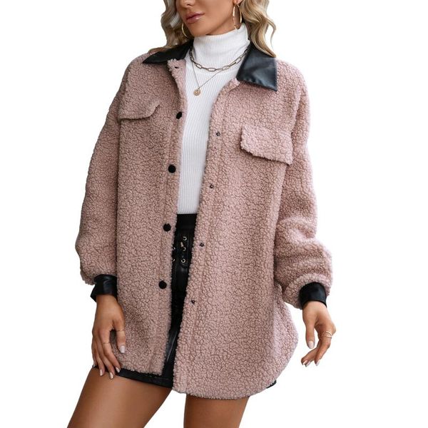 women's jackets female coat, turn-down collar long sleeve jacket greatcoat with buttons for fall winter, pink/gray/apricot/light coffee, Black;brown
women's jackets female coat, turn-down collar long sleeve jacket greatcoat with buttons for fall winter, pink/gray/apricot/light coffee, Black;brown