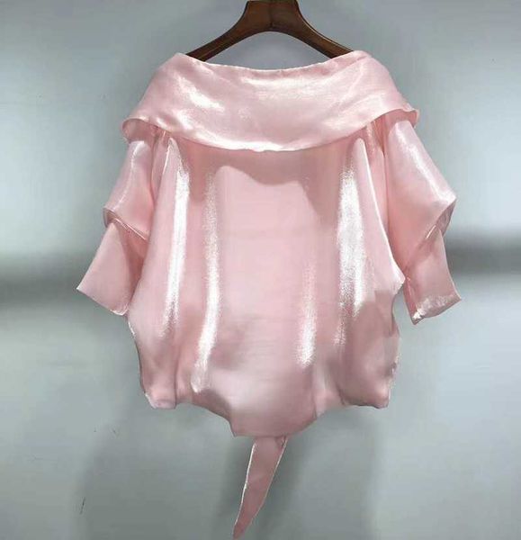 women's knits & tees tie elegant butterfly blouse fashion pink summer shirts women cold casual shoulder asymmetric shirt qr25, White
women's knits & tees tie elegant butterfly blouse fashion pink summer shirts women cold casual shoulder asymmetric shirt qr25, White
