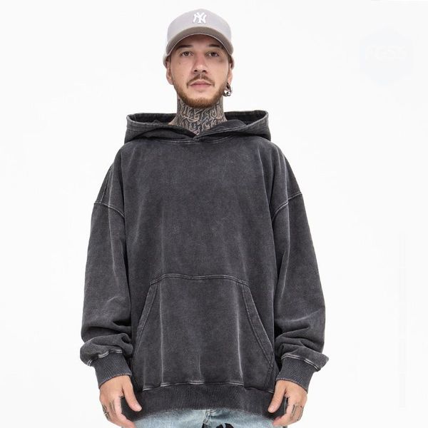 men's hoodies & sweatshirts wear heavy hoodie vintage washed off shoulder coat, Black
men's hoodies & sweatshirts wear heavy hoodie vintage washed off shoulder coat, Black