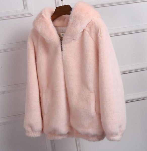women's fur & faux european and american autumn winter loose wild plush thick hooded ladies imitation mink short coat, Black
women's fur & faux european and american autumn winter loose wild plush thick hooded ladies imitation mink short coat, Black