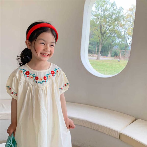 summer baby girls floral embroidery loose princess dress 1-6 years kids children cotton short sleeve 210615, Red;yellow
summer baby girls floral embroidery loose princess dress 1-6 years kids children cotton short sleeve 210615, Red;yellow