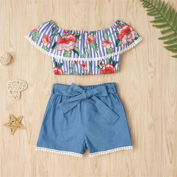 summer suit flower printed stripe short 2pcs kids clothes children girl girls clothing 2 to 6 years 210528, White
summer suit flower printed stripe short 2pcs kids clothes children girl girls clothing 2 to 6 years 210528, White