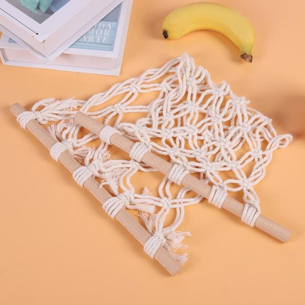 storage baskets fruit basket hanging rack cotton rope woven hammock with sticky hooks food container kitchen organizer
storage baskets fruit basket hanging rack cotton rope woven hammock with sticky hooks food container kitchen organizer