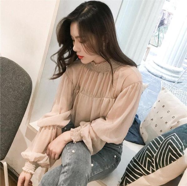 women's blouses & shirts 2021 spring fashion casual loose bottoming long-sleeved chiffon shirt mesh stitching lantern sleeve harajuku w, White
women's blouses & shirts 2021 spring fashion casual loose bottoming long-sleeved chiffon shirt mesh stitching lantern sleeve harajuku w, White