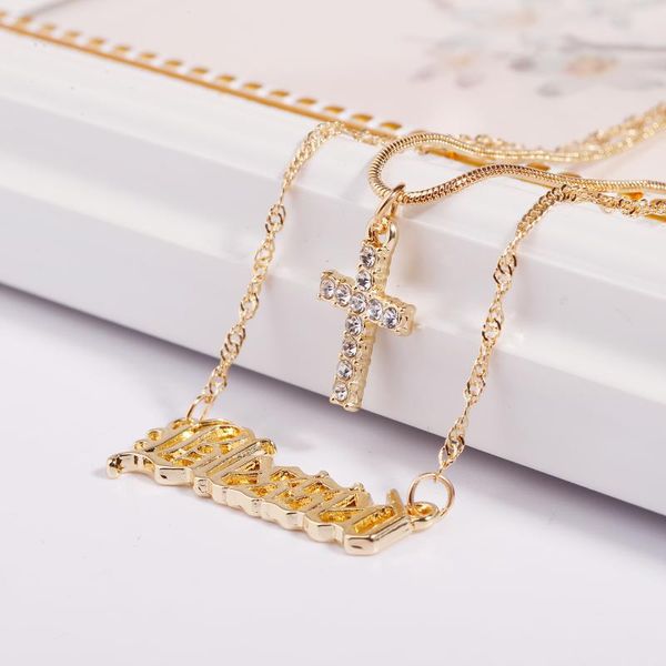 pendant necklaces vintage gothic crystal cross necklace gold color cool street style for men women gift wholesale neck jewelry, Silver
pendant necklaces vintage gothic crystal cross necklace gold color cool street style for men women gift wholesale neck jewelry, Silver