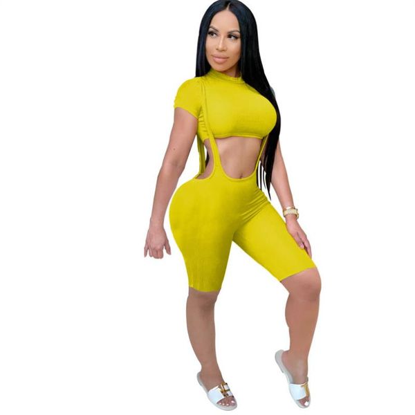 color casual two-piece set outfits sports short sleeve designer suit waist-exposed women suspender stretchy trousers high solid short c sscu, Black
color casual two-piece set outfits sports short sleeve designer suit waist-exposed women suspender stretchy trousers high solid short c sscu, Black