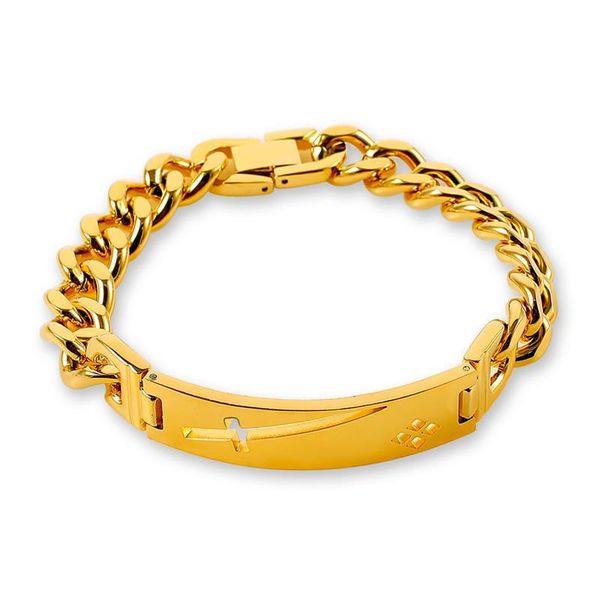 cuff huaqi titanium steel men's bracelet personality locomotive chain rock style stainless domineering, White
cuff huaqi titanium steel men's bracelet personality locomotive chain rock style stainless domineering, White
