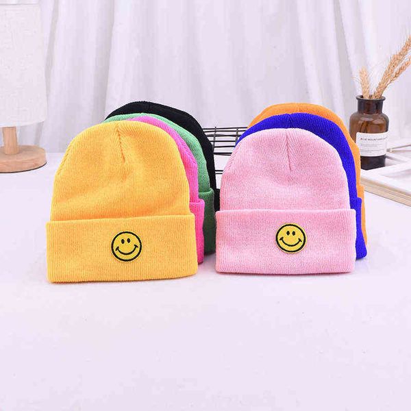 korean candy color kids knitted yarn hat autumn winter warm lovely smiley face pullover baby skullcap girl boy beanies soft caps y21111, Blue;gray
korean candy color kids knitted yarn hat autumn winter warm lovely smiley face pullover baby skullcap girl boy beanies soft caps y21111, Blue;gray