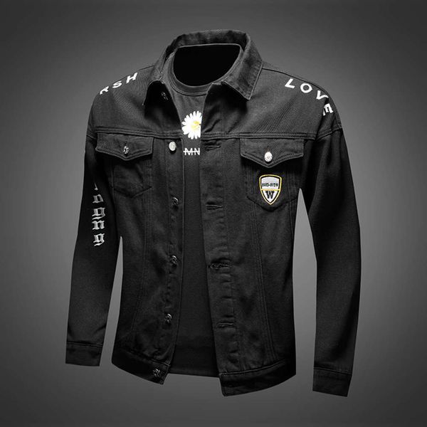 fashion brand embroidered black denim jacket men's loose handsome trend spring and autumn new large casual coatwinter, Black;brown
fashion brand embroidered black denim jacket men's loose handsome trend spring and autumn new large casual coatwinter, Black;brown