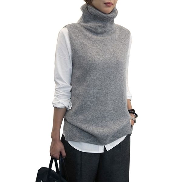 frseucag selling new womens knitted high-neck vest loose comfortable cashmere sweater sleeveless sweater womens pullover, White;black
frseucag selling new womens knitted high-neck vest loose comfortable cashmere sweater sleeveless sweater womens pullover, White;black
