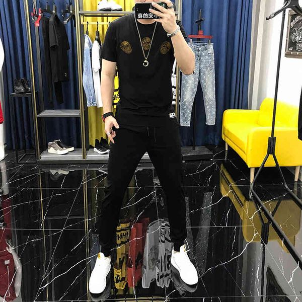 men's tracksuits 2021 diamond will see skull around cotton neck fashion young selling sets of men's short hip-hop sweaters tx94, Gray
men's tracksuits 2021 diamond will see skull around cotton neck fashion young selling sets of men's short hip-hop sweaters tx94, Gray