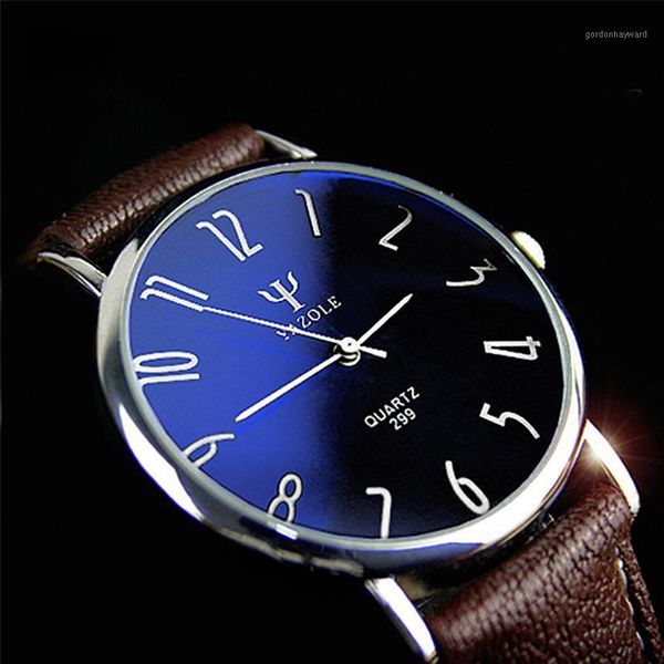 wristwatches yazole quartz watch men casual business leather strap watches classic blue glass mens reloj relogio masculino, Slivery;brown
wristwatches yazole quartz watch men casual business leather strap watches classic blue glass mens reloj relogio masculino, Slivery;brown