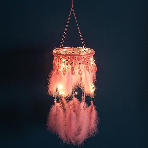 led light handmade dream catcher with feathers hanging decoration craft gift pink room decor adesivos para parede dreamcatcher
led light handmade dream catcher with feathers hanging decoration craft gift pink room decor adesivos para parede dreamcatcher